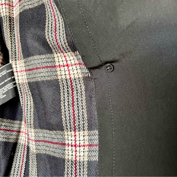 NWT LONDON FOG Classic Black Belted Flannel Lined Trench Coat—SZ. 16 - Picture 15 of 17